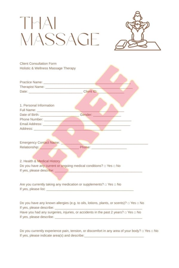 Free Client Consultation Form